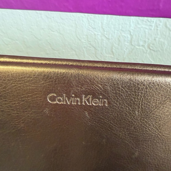 Calvin Klein Metallic Bronze Clutch - Picture 6 of 16